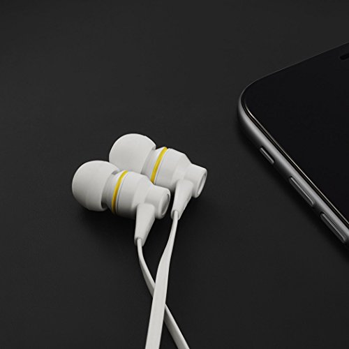 Earbuds, HokoAcc In-Ear Headphones Noise Isolation Headsets Heavy Bass Earphones with Microphone for iPhone Samsung iPad and Most Android Phones