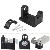 QISF Positioning Bracket Double Head Sheet Metal Nibbler Hole Saw Cutter Drill Tool Holder Table top Workbench ABS Mount