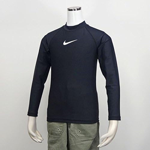 Amazon Co Jp ナイキ Nike ジュニア Kids Uv 長袖ラッシュガード 1 09黒 服 ファッション小物