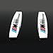 S-WEKA 2pcs Metal ///M Emblem Badge Sticker Motorsport Power for BMW X3 X5 E90 E53 Series metal 3D stereo labeling(2Pcs Silver)