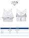 Women's Front Criss Cross Strappy Wirefree Fitness Bralette Tops Black SM