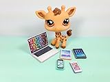 LPS Littlest Pet Shop 5 Accessories Lot Set Laptop, 2 Tablets, 2 Phones PET NOT INCLUDED