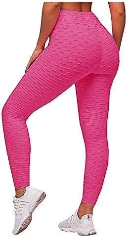 Twotwowin Wome's High Waist Yoga Pants Ruched Butt Lifting Tummy Slimming Leggings Workout Tights