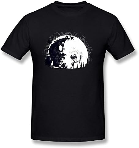 SHMUY Men's Don't Starve Together Cotton Round Collar T Shirt,Black