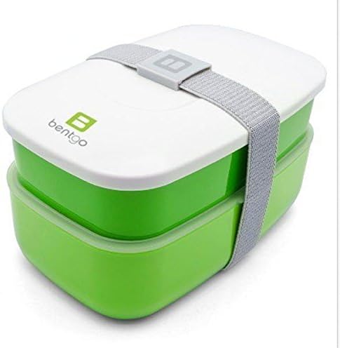 Bentgo BPA-free &amp; FDA approved Microwave, dishwasher, &amp; freezer safe All-in-One Stackable Lunch/Bento Box, Green