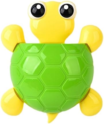 17YEARS Cute Cartoon Tortoise Shaped Suction Cup Bathroom Turtle Toothpaste Holder (Green)