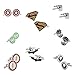 Superheroes Marvel and DC Comics Assorted Superheroe Logos (8-Pairs) Men's Wedding Groomsman Cufflinks W/Gift Box