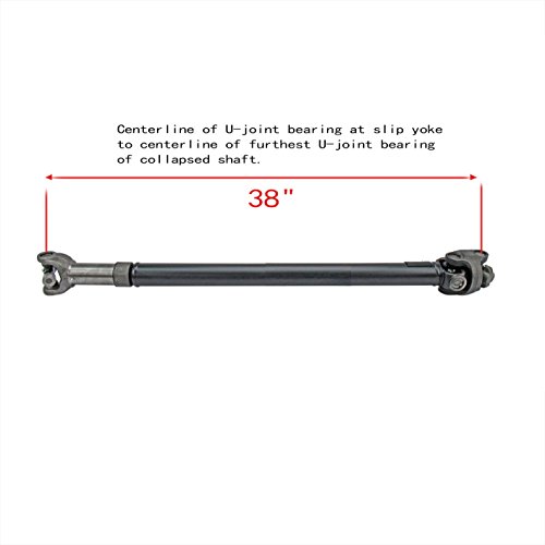 CRS N93155 New Prop shaft/Drive Shaft Assembly, Front, for 1998-2002 Jeep Wrangler/TJ, L4 2.5L/ L6 4.0L, about 38" long - Thumbnail 2