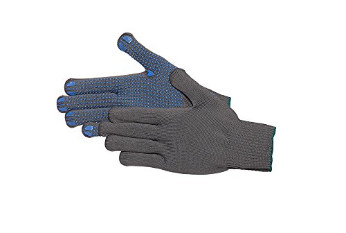 Jah 5078 - Guantes de punto (nailon, 12 pares, peso medio, talla 7), color gris