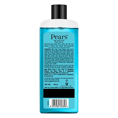 Pears Soft & Fresh Shower Gel, 98 Pure Glycerine, 100 Soap Free And