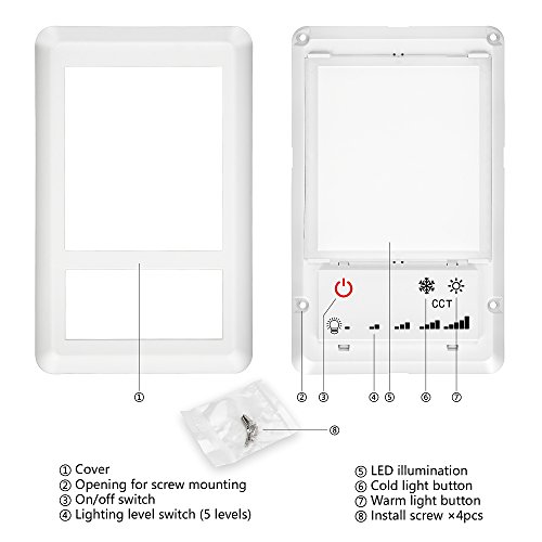 Jtron LED RV Dome Light, 12V DC Interior Light with 5-Model Lighting Switch Perfect Interior Replacement 24V Lighting for RVs,Motorhomes,Campers,5th Wheels,Trailers (Single) - Thumbnail 4