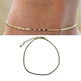 Fashion Women Simple Gold Silver Chain Anklet Ankle Bracelet Beach Foot Jewelry sakcharn ERAWAN (Gold)