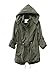 Vedem Women's Hooded Drawstring Military Jacket Parka Coat Army Green (S)