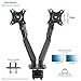 VIVO Black Articulating Dual Pneumatic Spring Arm Clamp-on Desk Mount Stand | Fits 2 Monitor Screens 17 to 27 inches with Max VESA 100×100 (STAND-V102O)thumb 1