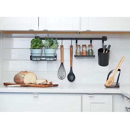 iDesign Austin Kitchen Metal Wall Organizer, Holds Spices, Utensils