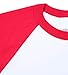 Ola Mari Unisex Kids Raglan Baseball T Shirt Top, XXS, White/Red