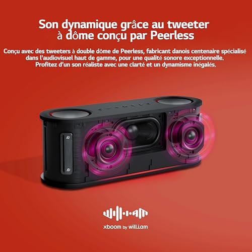 xboom Bounce, Enceinte Bluetooth sans Fil, Mini Enceinte Bluetooth, Étanchéité IP67, Autonomie de 30h,Compatible avec (Google, Siri, Alexa)
