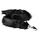 Romi 31.5inches Long Fox Tail Butt Plug Anal Plug Animal Tail Role Play Sex Toys Flirting Tools for Couples Black