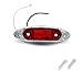 TMH 10 Pcs Mini Side Led Marker ( QR Model ) RED Light with Chrome Bezel , Universal LED Clearance Markers for Truck Trailer Boat ATV Marine Marker lights, side marker lights