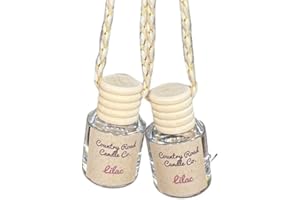 Generic Country Road Candle Co. Lilac Car Hanging Diffuser Fragrance Oil (Pack of 2) | Car Air Freshner | Scented Fragrance Aromatherapy Automobile Diffuser scents Bottle, Clear