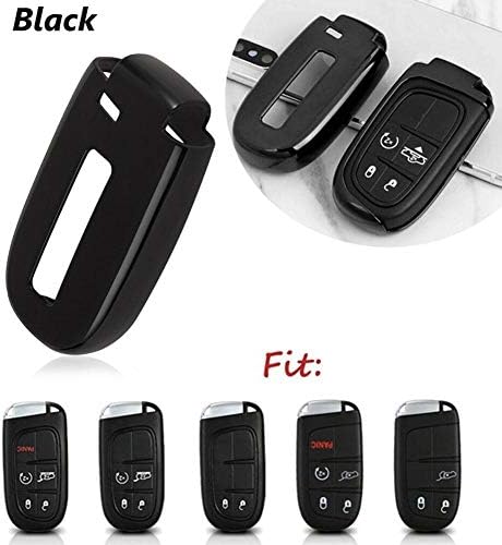 Car Key Cover, TPU Key Shell Cover Premium Soft Key Case Without Buckle Remote Smart Key Cover For Dodge Charger Durango For Jeep Grand Cherokee