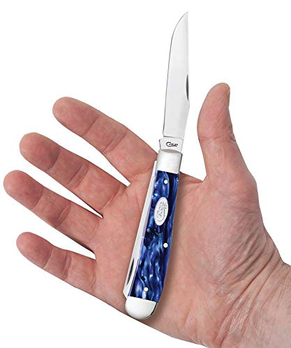 Personalized Case SparXX Blue Pearl Kirinite Smooth Trapper with Free Laser Engraving