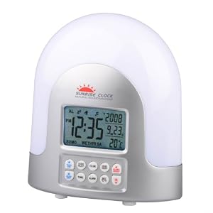 gradual alarm clock light sunrise alarms natural sound led maxim gift amazon