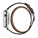 AutumnFall Double Tour Bracelet Genuine Leather Long Watch Band for Apple Watch 38mm
