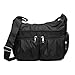 VOLGANIK ROCK Crossbody Purses for Women Shoulder Handbags Lightweight Waterproof Nylon Travel Bag Ladies Pocketbooks(Black)