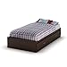South Shore Logik Mates Bed with 2 Drawers, Twin 39-inch, Chocolate