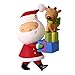 Hallmark Keepsake Christmas Ornament 2018 Year Dated Santa Kringle and Kris Delivering Gifts