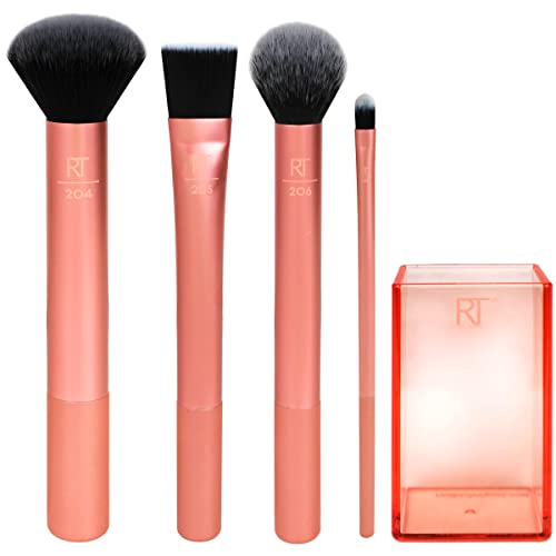 Real Techniques Set 4 Pennelli per Base Trucco Colori Assortiti