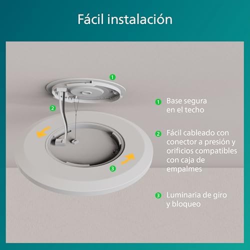 - Luz de teto Philips Superslim, candeeiro de teto LED funcional, cor preta, luz branca quente regulável, 27K - 18W