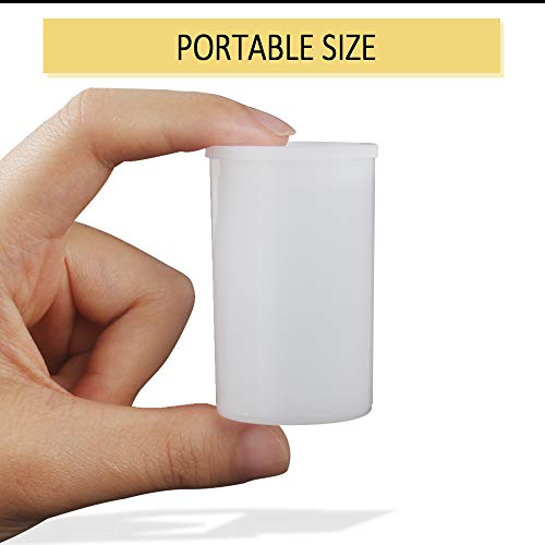 35mm Film Canisters with Caps (35 Pack) Plastic White Empty Film