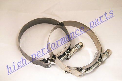 2pcs 3.5" Stainless T-Bolt Clamp Turbo Charger Intercooler Piping Silicone Hose Coupler Elbow Reducer