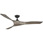 Wind River WR1801MB Willow 60" Outdoor Ceiling Fan with LED Light & Remote, Matte Black