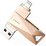 USB Flash Drive 256GB Photo Stick for iPhone Flash Drive for iPhone 3.0 Drive PYENV OTG External Storage Thumb Drive Compatible with iPhone/iPad/Mac/Android and Computers (Rose Gold-256GB)