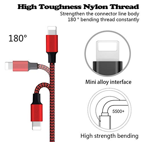 image for ZestyChef iPhone Charger, MFi Certified iPhone Cable 4 Pack [3/6/6/10F