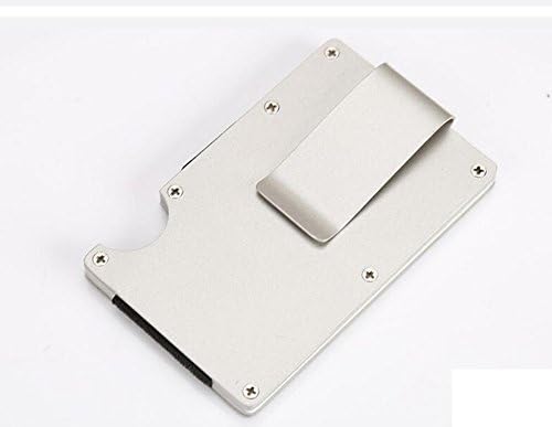 Aluminum Slim Wallet, Tyter Travel Wallet Business Aluminum Slim Money Clip Wallet Anti-magnetic Credit Card Holder (Silver)