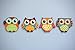 YK Decor Wood Magnetic Owl Display Set of 4