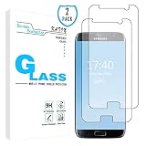 KATIN Galaxy S7 Screen Protector - [2-Pack] Tempered Glass for Samsung Galaxy S7 Screen Protector Easy to Install, Bubble Free with Lifetime Replacement Warranty
