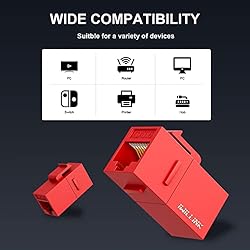 iwillink RJ45 Cat6 Keystone Coupler 25-Pack, Female