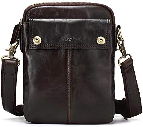 メンズクロスボディバッグレザー メンズハンドバッグ秋 冬ヴィンテージシングルショルダーバッグ ビューティー Color メンズバッグ シューズ バッグ S 新作製品 世界最高品質人気 B07xwxd9qq Size Dark 正規品送料無料 Coffee 100 品質保証 激安超特価