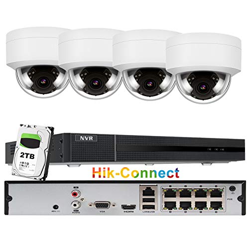 Anpviz 5MP IP POE Security Camera System Indoor, 8CH 4K H.265 NVR with 2TB HDD with 4 5MP Outdoor IP POE Dome Cameras…