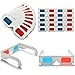 eLUUGIE 200 Pairs 3D Cardboard Glasses Glasses Universal Anaglyph 3D Glasses Cardboard Paper Red Blue Cyan or Movie (200 Pairs)thumb 1