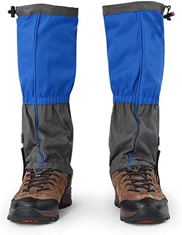 Canyita レッグゲートル 防水 防風 調節可能 コードファスナー ハイキング レッグゲートル プレミアムオックスフォードロングチューブシューズブーツカバー スキー ハイキング 登山に最適 Masqueboutique Com