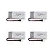 YKS Upgraded 3.7V 500mAh 25C Lipo Battery (4 PCS) with 4 in 1 Li-PO Battery Charger for Syma X5C X5C-1 X5SW Parts