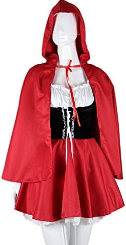 Ulike2 Halloween Costumes For Women Sexy Cosplay Little Red Riding Hood Uniforms Fancy Dress Outfit S-6XL (XXL)