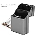 MAGIKON Lightweight Aluminium Alloy Cigarette Case for Man, Cigarette Cigar Protective Cover Box (20 Cigarettes, Grey)