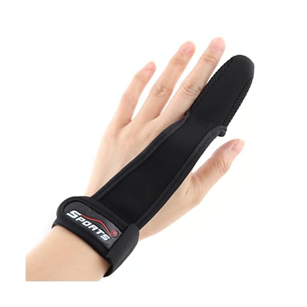 uxcell-Neoprene-Outdoor-Fishing-Fish-Anti-slip-Single-finger-Stall-Glove-Gloves-Index-Finger-Protector-Black-Red